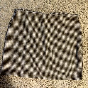 Brown & cream mini skirt